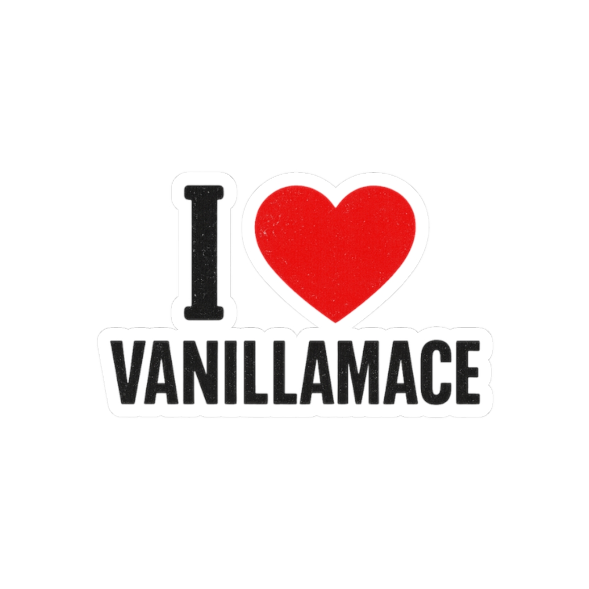 I Love Vanilla Mace Cute Sticker | Whimsical Vinyl Decal - alternate angle 3, merchandise