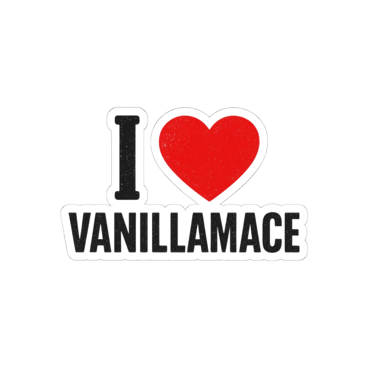 I Love Vanilla Mace Cute Sticker | Whimsical Vinyl Decal