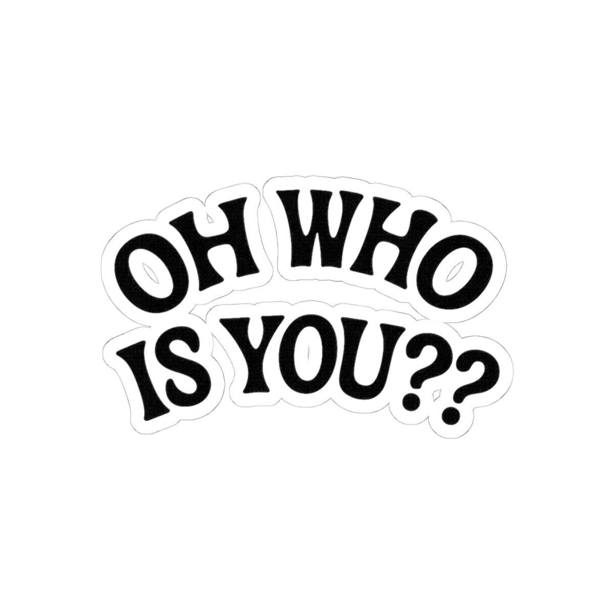 Oh Who Is You VanillaMace Christmas Tree Funny Sticker