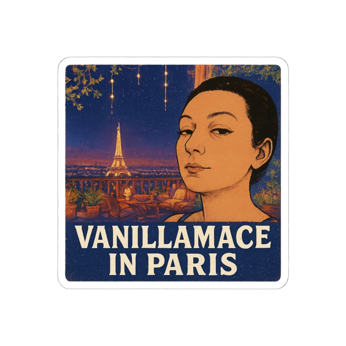 Vanillamace in Paris Sticker | Cute Quirky Vinyl Decal - alternate angle 1, merchandise