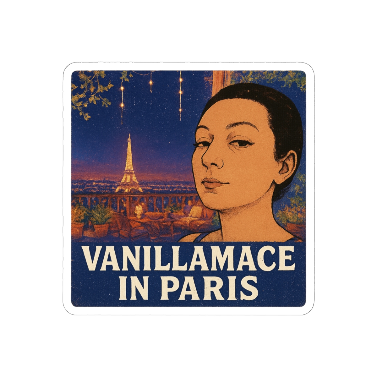 Vanillamace in Paris Sticker | Cute Quirky Vinyl Decal